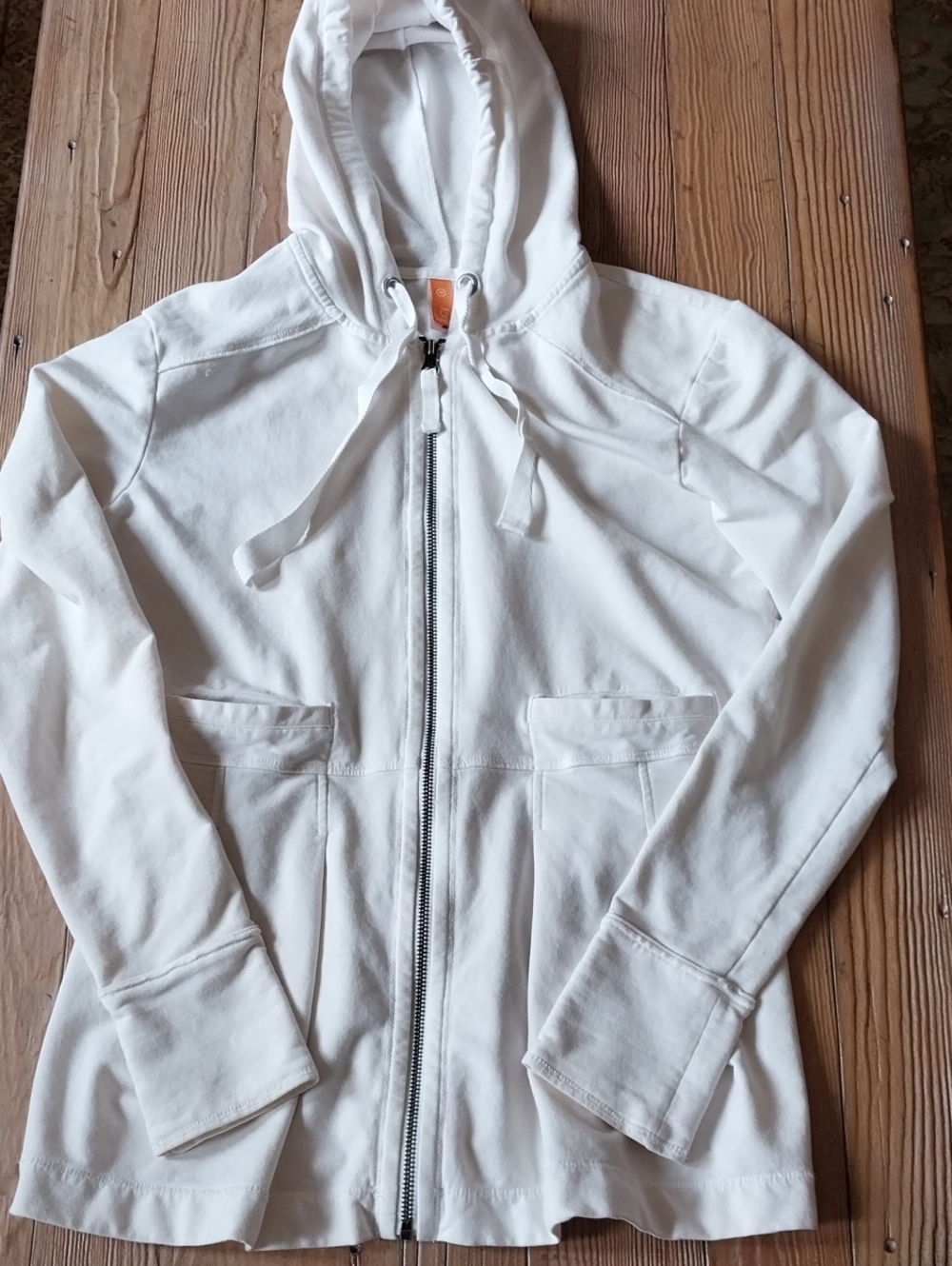 Lucy Cream Hooded Zip-Up Jacket